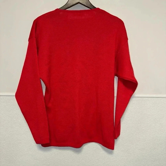 VINTAGE Women's John Henry Editions Sweater L, Red & Gold, Embroidery - Picture 11 of 16